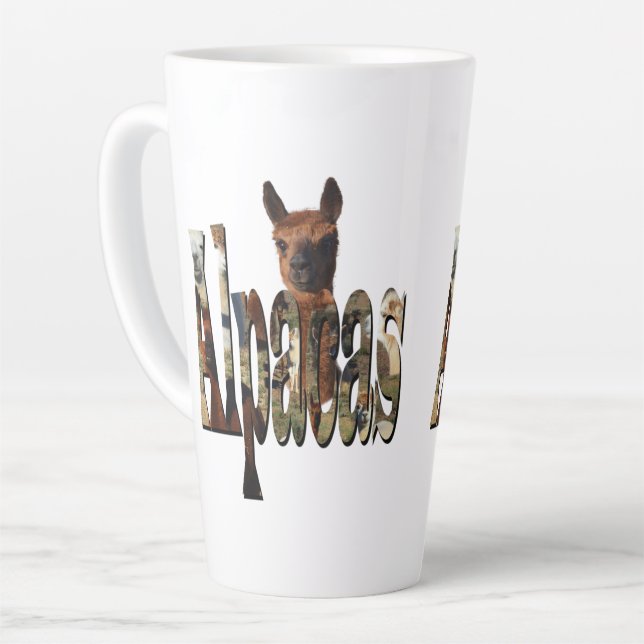 My Name Is Alpaca,  Latte Mug (Left Angle)
