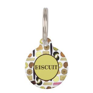 My Name is BISCUIT UK British Biscuits Digestives Pet Tag