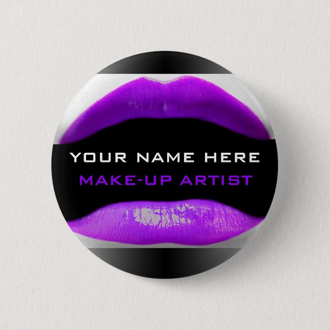 My Name Is For Make-Up Artists 2 Inch Round Button (Front)