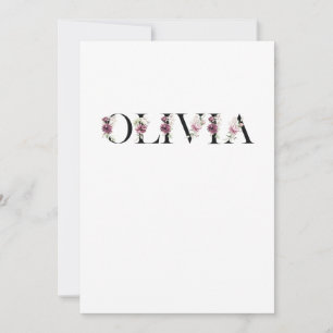 My name is Olivia. My name is Olivia. Invitation