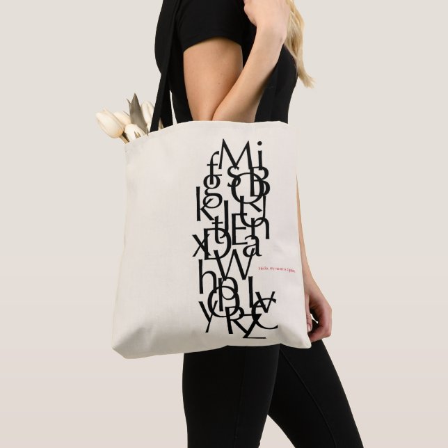 "My name is Optima" Tote Bag (Close Up)