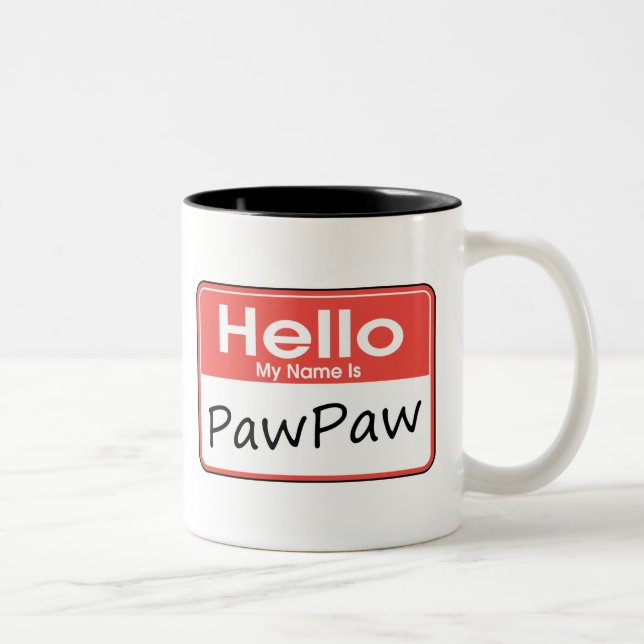 My Name is PawPaw Two-Tone Coffee Mug (Right)