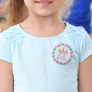 My Name Is - Personalized Unicorn Birthday  2 Inch Round Button