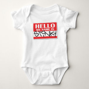 My name is stinky baby bodysuit