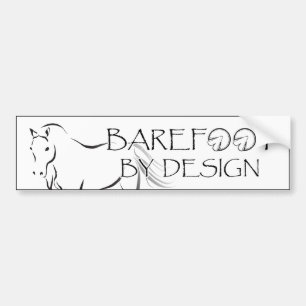 My Natural Horse is Barefoot with Large Horse Bumper Sticker