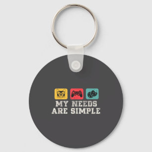 My Needs Are Simple Gamers Fun,gamer Dad Funny Fat Keychain