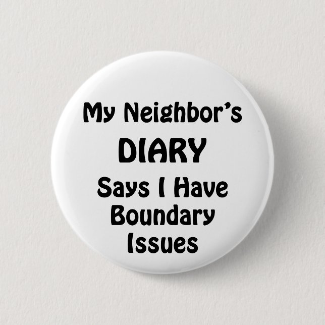 My Neighbour's Diary 2 Inch Round Button (Front)