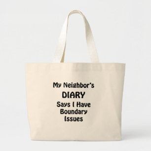 My Neighbour's Diary Large Tote Bag
