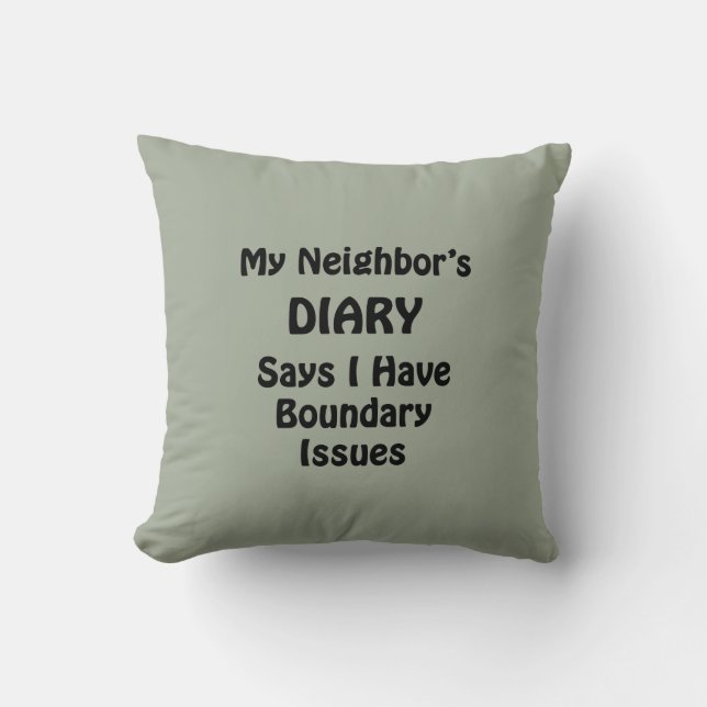 My Neighbour's Diary Throw Pillow (Front)