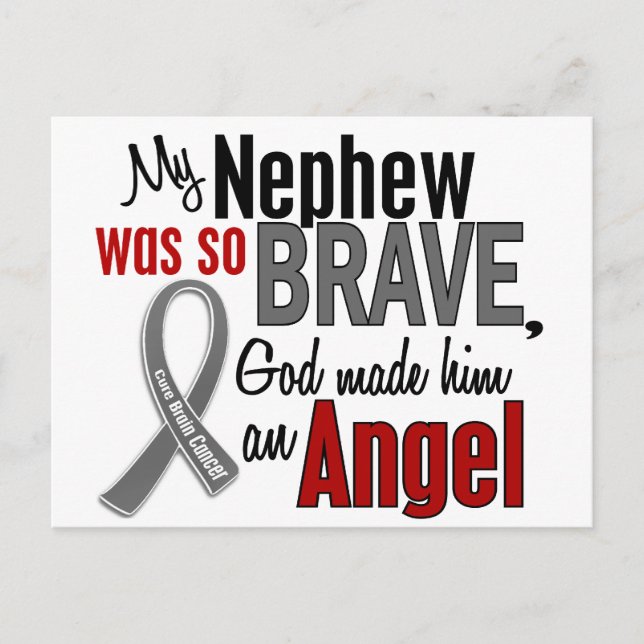 My Nephew Is An Angel 1 Brain Cancer Postcard (Front)
