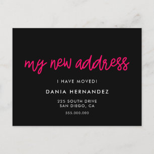 My new address Modern & flashy Change Of Address Postcard