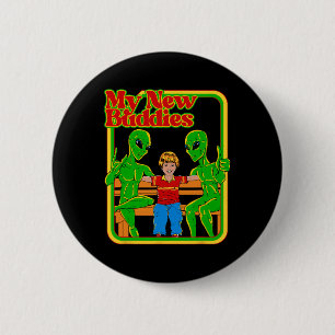 My New Buddies Funny Vintage Child Game  2 Inch Round Button