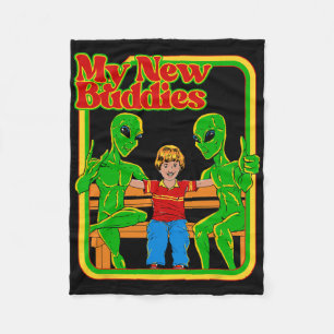 My New Buddies Funny Vintage Child Game  Fleece Blanket