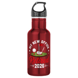 My New Office Retired 2026 Golf Retirement 532 Ml Water Bottle