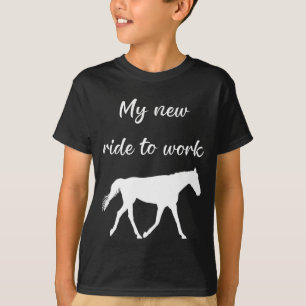My New Ride To Work by Horse Funny T-Shirt