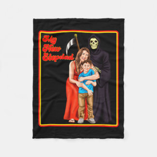 My New Stepdad Ironic Shirts - Funny Ironic Meme Fleece Blanket