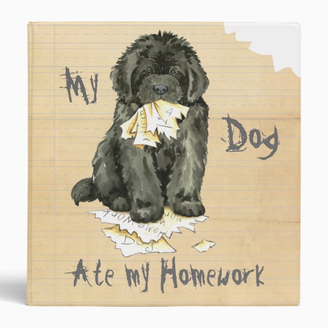 My Newfoundland Ate My Homework Binder (Front)