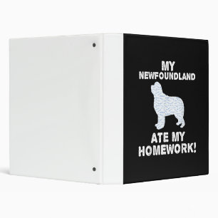 My newfoundland ate my homework   dog lover gift binder
