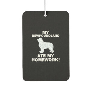My newfoundland ate my homework   School Gift Air Freshener