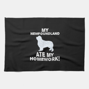 My newfoundland ate my homework   School Gift Kitchen Towel