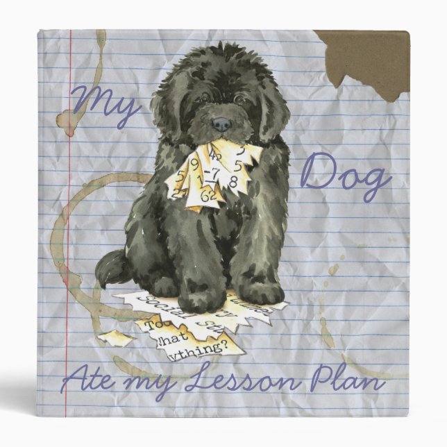 My Newfoundland Ate my Lesson Plan Binder (Front)
