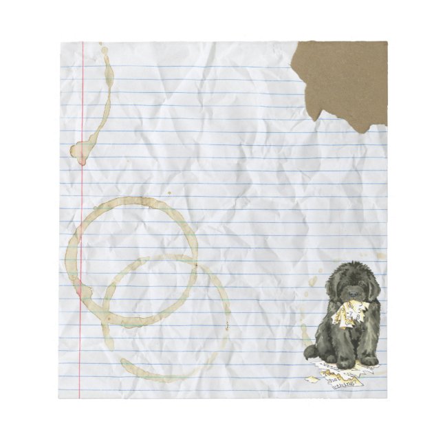 My Newfoundland Ate my Lesson Plan Notepad (Front)