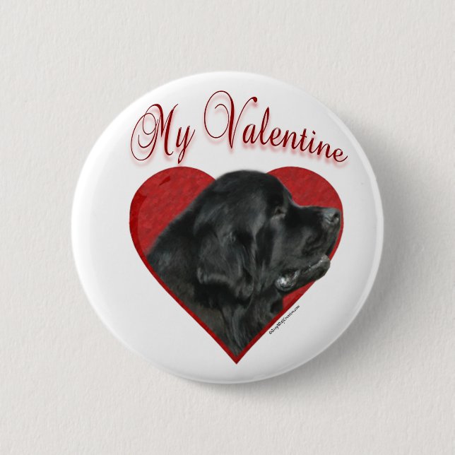 My Newfoundland Valentine 2 Inch Round Button (Front)