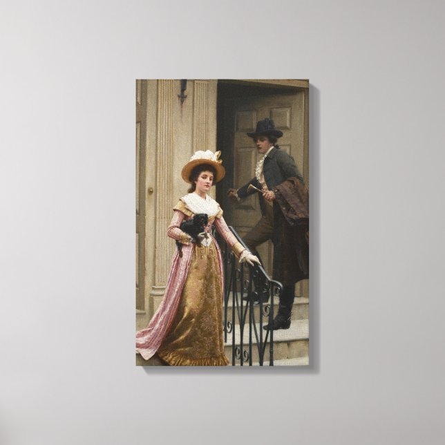 My Next-Door Neighbor (Flirting Couple) (Beauty) Canvas Print (Front)