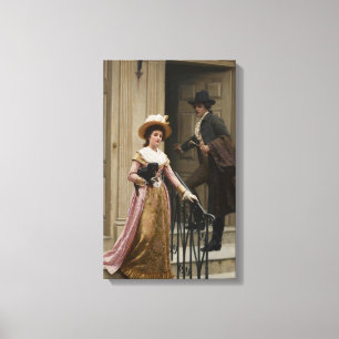 My Next-Door Neighbour (Flirting Couple) (Beauty) Canvas Print