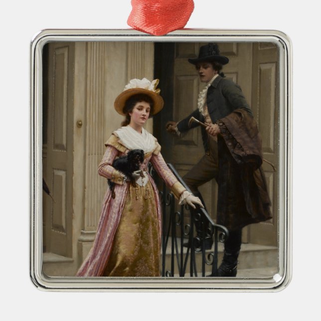 My Next-Door Neighbour (Flirting Couple) (Beauty) Metal Ornament (Front)