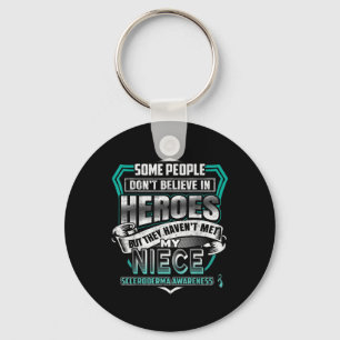 My Niece Is A Warrior - Scleroderma Awareness Keychain