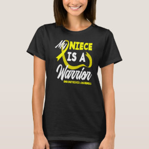 My Niece Is A Warrior Yellow Ribbon Endometriosis  T-Shirt