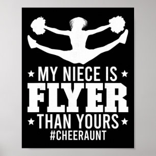 My Niece Is Flyer Cheer Aunt Cheerleader Auntie Poster