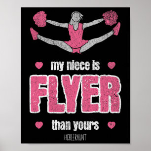 My Niece Is Flyer Cheer Aunt Cheerleader Auntie Sp Poster