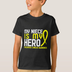 My Niece Is My Hero Childhood Cancer Awareness T-Shirt
