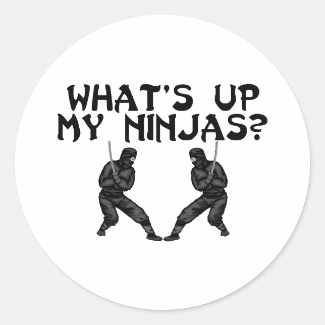My Ninjas Classic Round Sticker (Front)