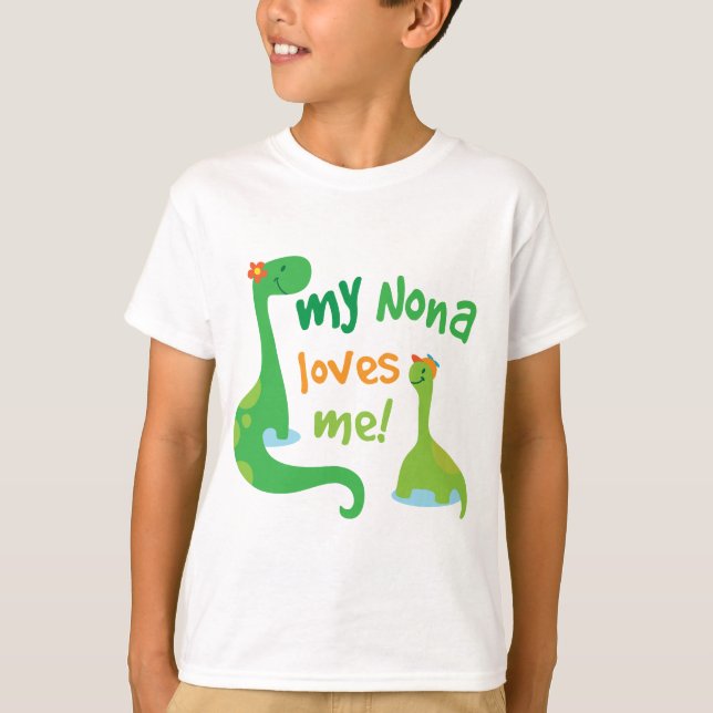 My Nona Loves Me Dinosaur T-Shirt (Front)