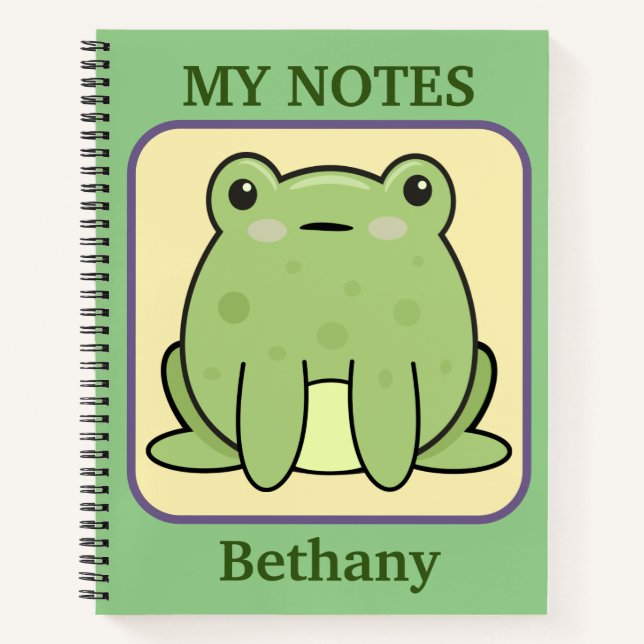 My Notes Frog Personalized Notebook (Front)