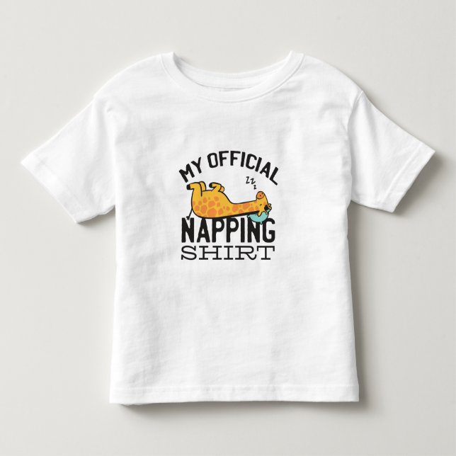 My official napping shirt - Lazy sleeping Giraffe (Front)