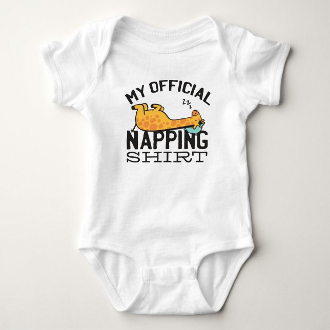 My official napping shirt - Lazy sleeping Giraffe (Front)