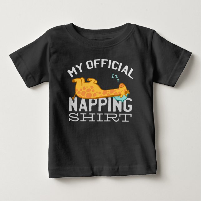 My official napping shirt - Lazy sleeping Giraffe (Front)