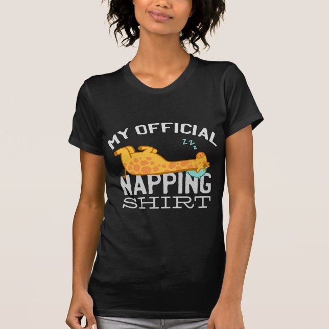 My official napping shirt - Lazy sleeping Giraffe (Front)