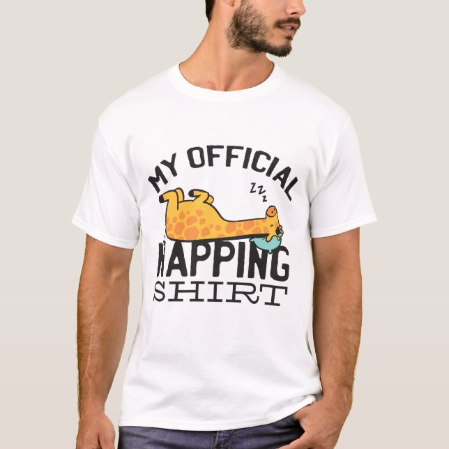 My official napping shirt - Lazy sleeping Giraffe (Front)