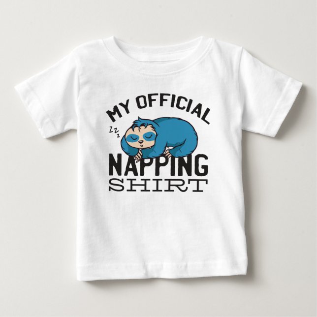 My official napping shirt - Lazy sleeping Sloth (Front)