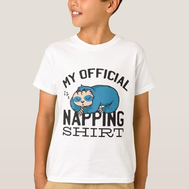 My official napping shirt - Lazy sleeping Sloth (Front)