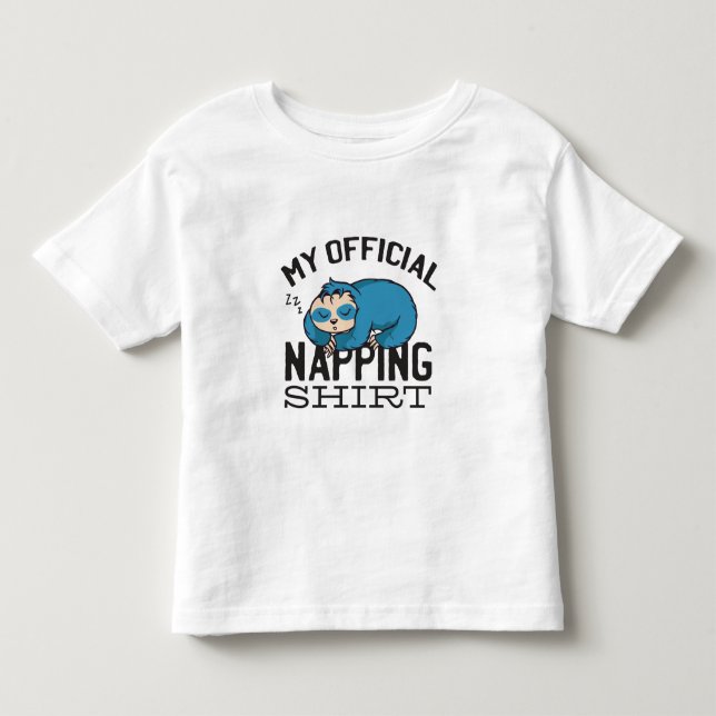 My official napping shirt - Lazy sleeping Sloth (Front)