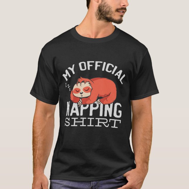 My official napping shirt - Lazy sleeping Sloth (Front)