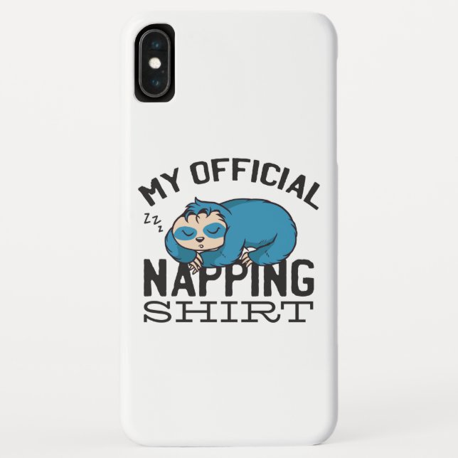 My official napping shirt - Lazy sleeping Sloth Case-Mate iPhone Case (Back)