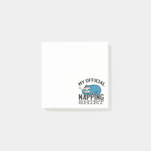 My official napping shirt - Lazy sleeping Sloth Post-it Notes