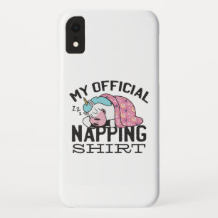 My official napping shirt - Lazy sleeping Unicorn iPhone XR Case
